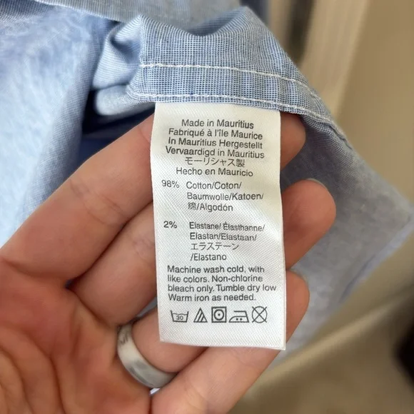 Men’s J. Crew Mercantile Flex Light Blue Button Down - Picture 4 of 5